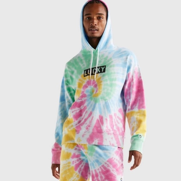 Lucky Brand Unisex Tie Dye Hoodie - Picture 2 of 4